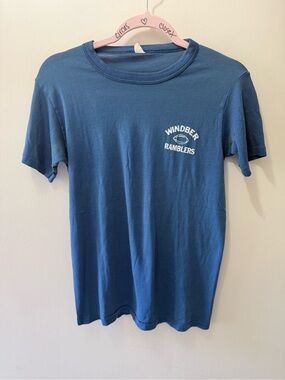 Vintage Olympus Windber Ramblers Football Blue T Shirt Single Stitch Boys M